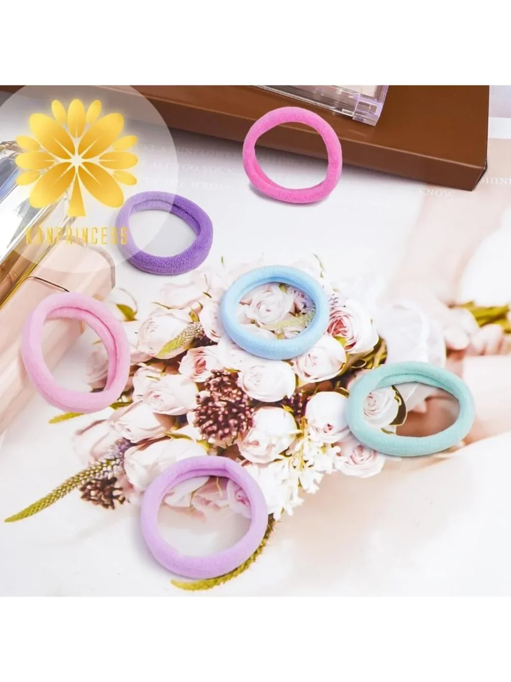100PCS No-Damage Nylon Hair Ties - Soft, Stretchy Bands for Women & Girls